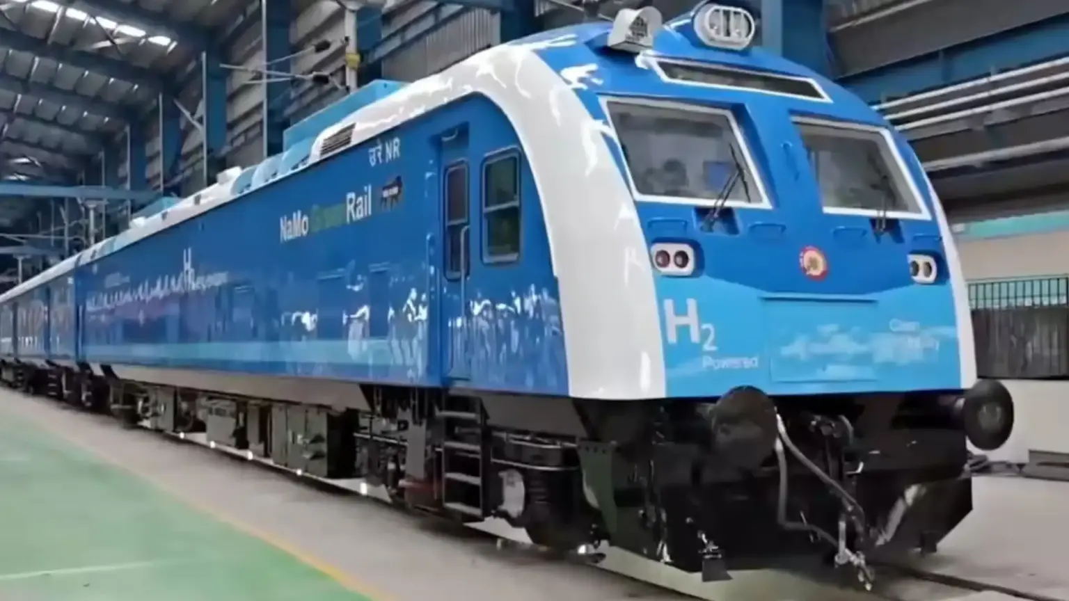 india first hydrogen train trial success green railway1