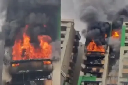 massive fire breaks out in ghaziabads gaur green society 6 7 flats burned to the ground chaos ensues