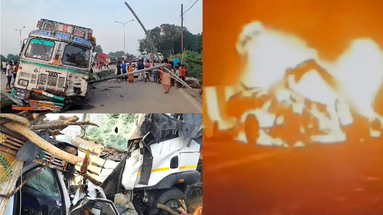 mirzapur road accident 11 dead truck brake fail collision
