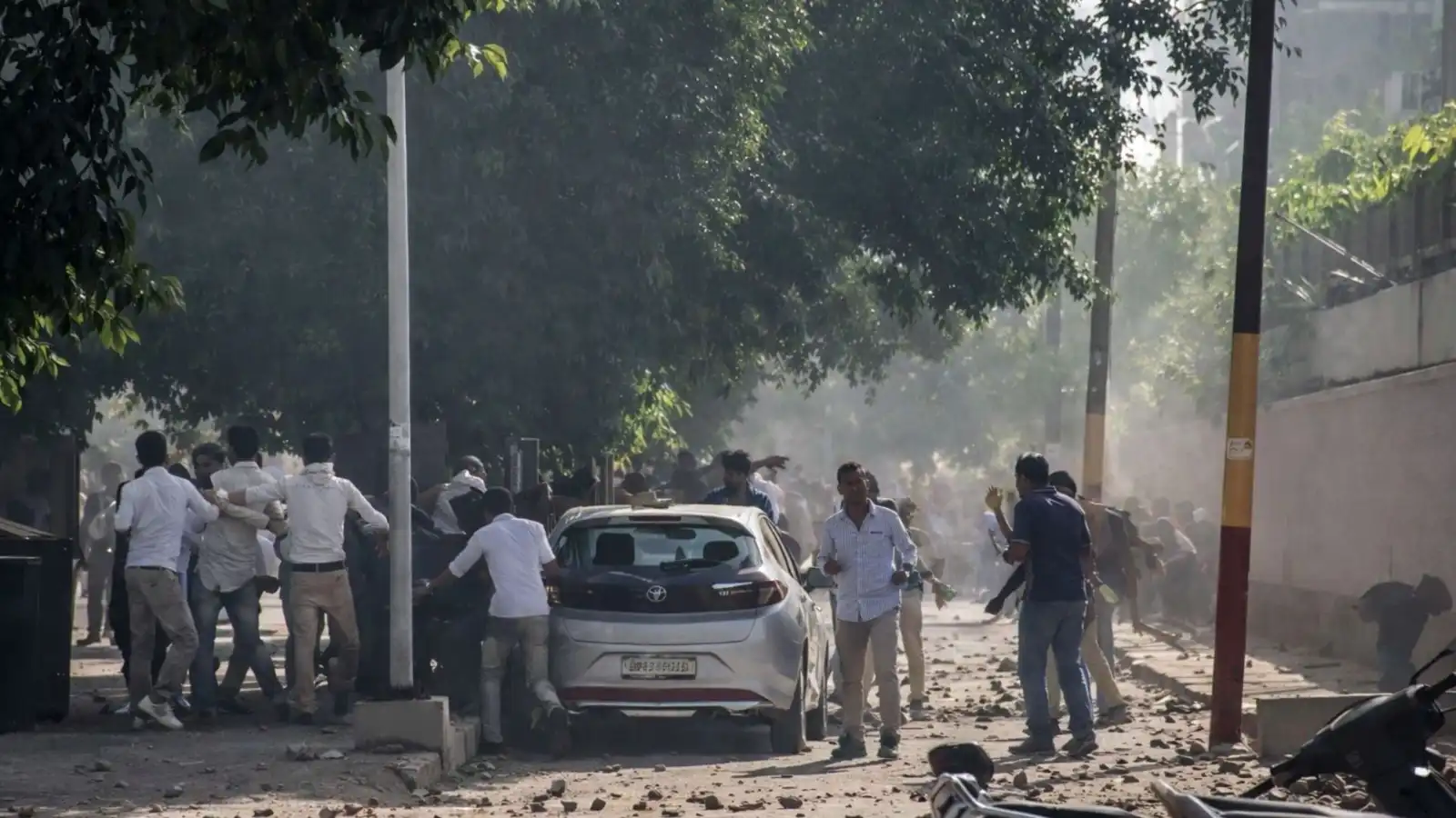 noida violence qr code whatsapp group labour protest reveal
