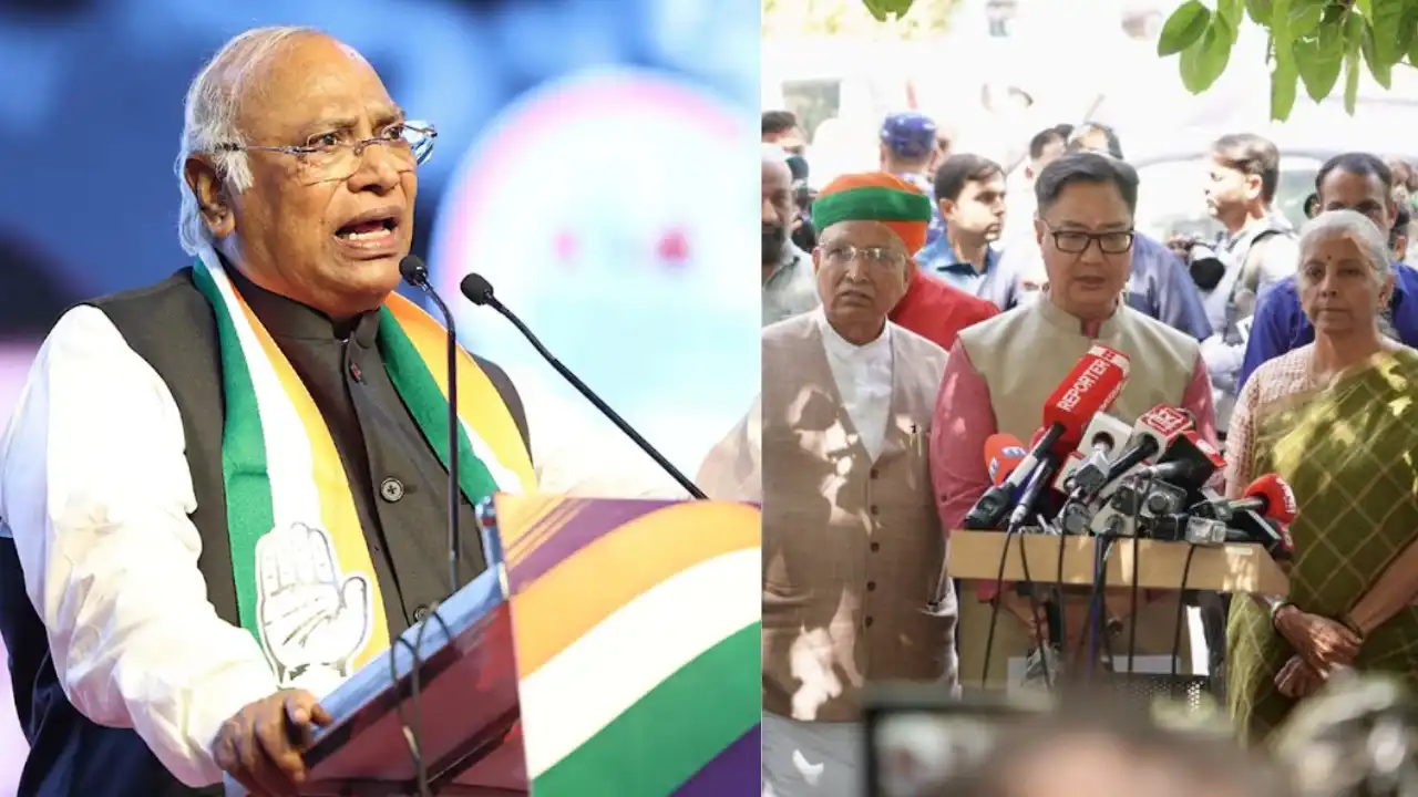political uproar over kharges terrorist remark bjp approaches election commission demands apology from congress