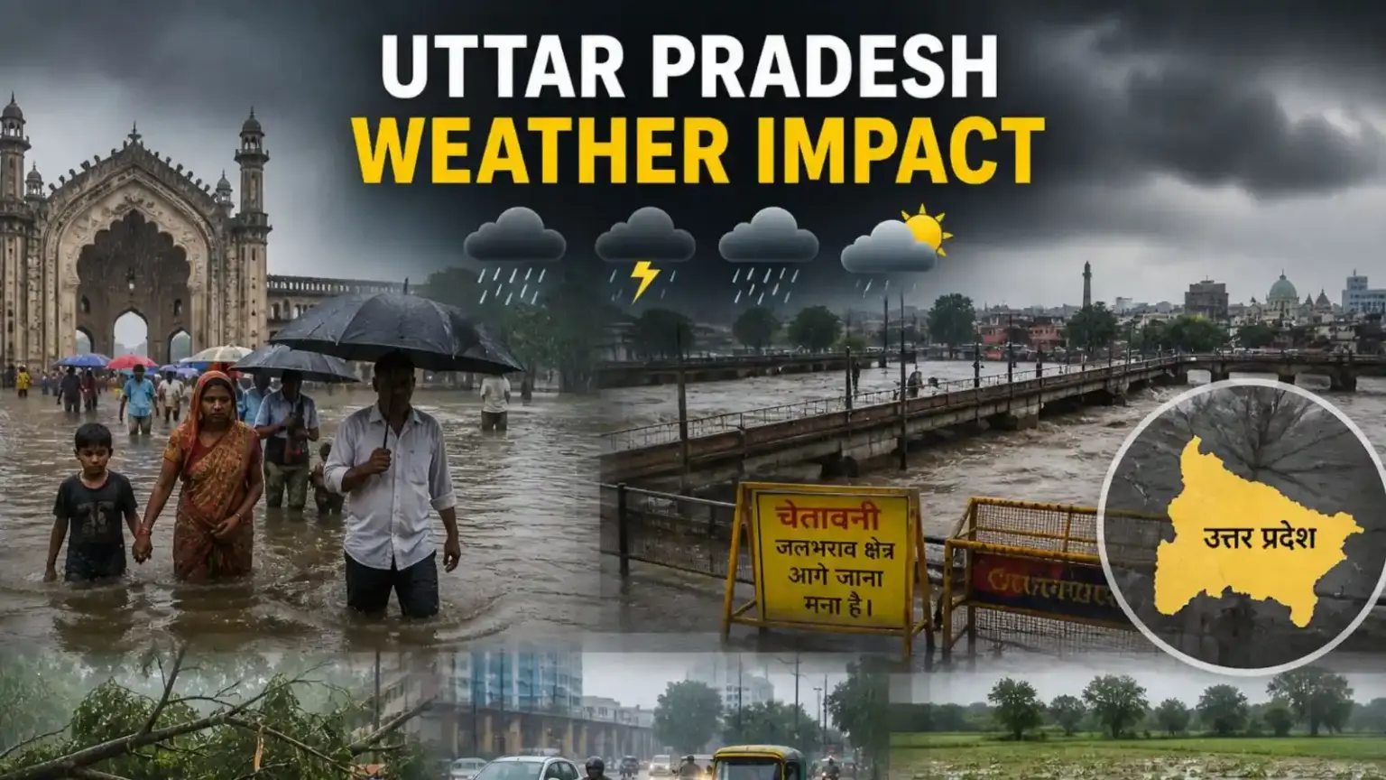 24 killed 15 injured due to rain and lightning in up natural disaster causes havoc
