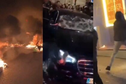 after psgs victory vandalism and violence erupt in paris fans set parts of the city on fire video goes viral