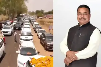 pm modis fuel saving appeal appears ineffective as textbook corporation chairman arrives for charge taking ceremony in 50 vehicle convoy