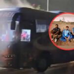 gujarat titans bus catches fire after ipl final players evacuated safely