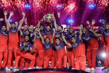 rcb victory celebrations turn violent 18 arrested in bus vandalism case accused paraded by police